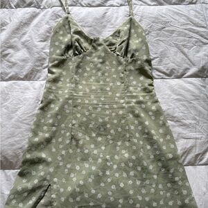Green Floral Slip Dress